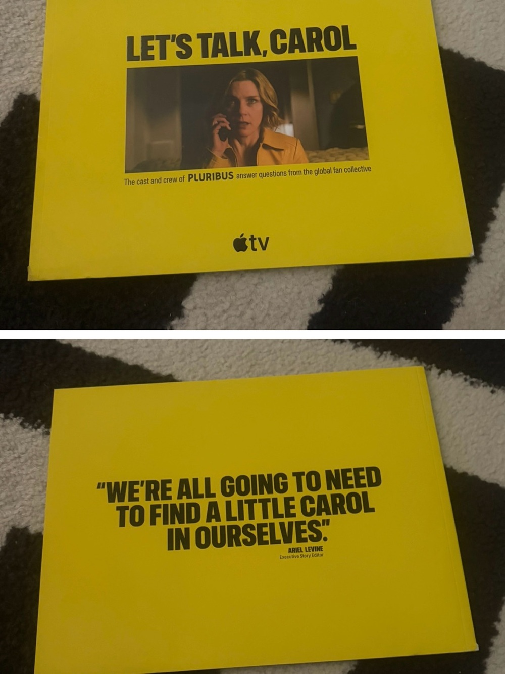 AppleTV+ Let's Talk, Carol Promotional Booklet PLURIBUS FYC booklet